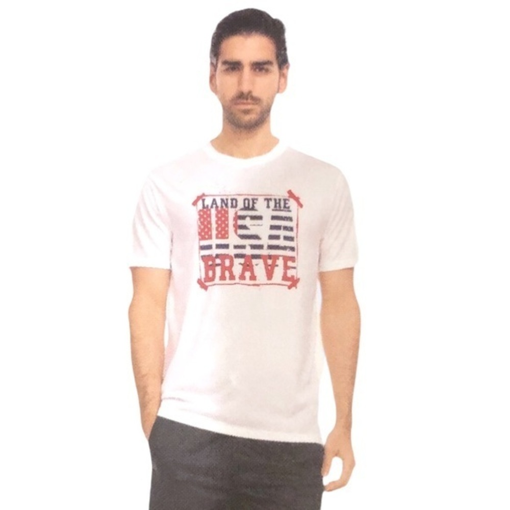 5 for $25 ❄️ Land Of The Brave Men’s Large Athletic Dri-Power T-Shirt‎ NEW